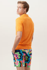 VERNON SHORT SLEEVE POLO in TANGERINE DREAM additional image 1