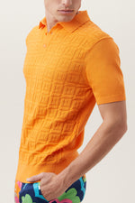 VERNON SHORT SLEEVE POLO in TANGERINE DREAM additional image 5