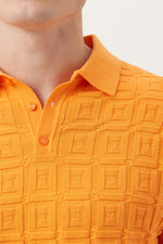 VERNON SHORT SLEEVE POLO in TANGERINE DREAM additional image 2