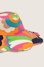 FLORAL CLOUD SCALLOP SHADE HAT in MULTI additional image 1