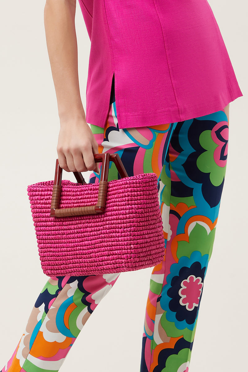 SENSI STUDIO SQUARED HANDBAG in FUCHSIA