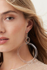 COREY MORANIS HOOP EARRING in CLEAR WHITE