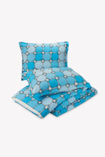 AQUA SQUARE KING DUVET 3-PIECE SET in BLUE additional image 1