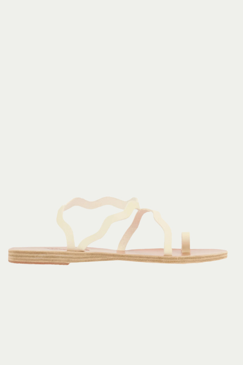 ELAFONISI 3 STRAP SANDAL in OFF WHITE WHITE