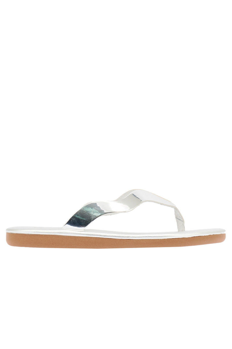 LACONIA FLIP FLOP THONG SANDAL in SILVER GREY