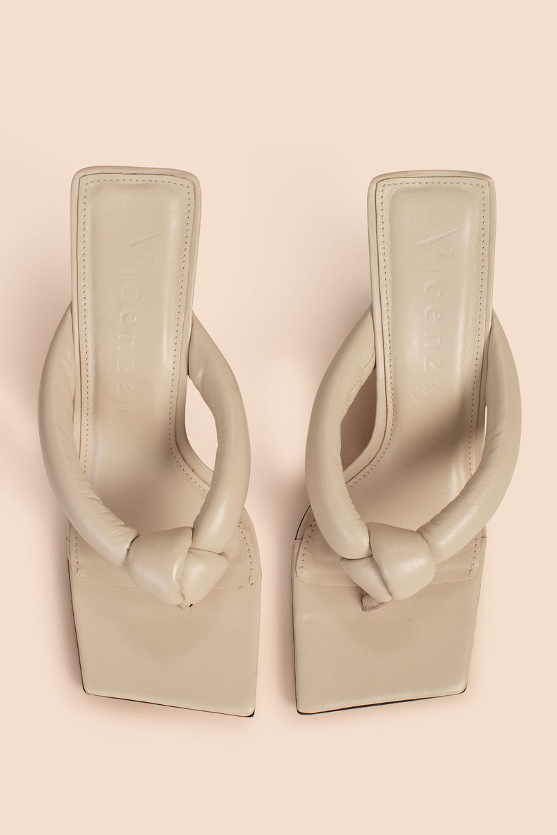 BURGOS THONG HEEL in OFF WHITE WHITE additional image 2