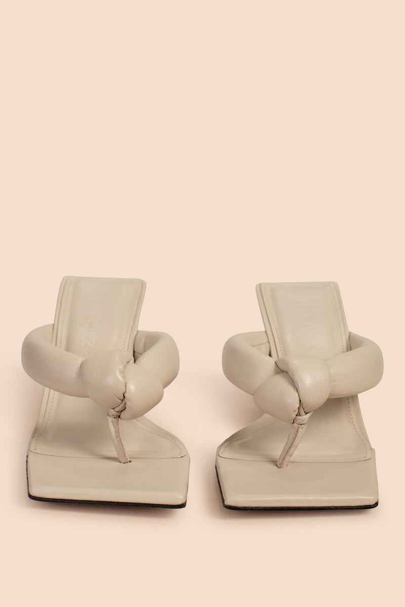 BURGOS THONG HEEL in OFF WHITE WHITE additional image 3