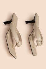 BURGOS THONG HEEL in OFF WHITE WHITE additional image 4