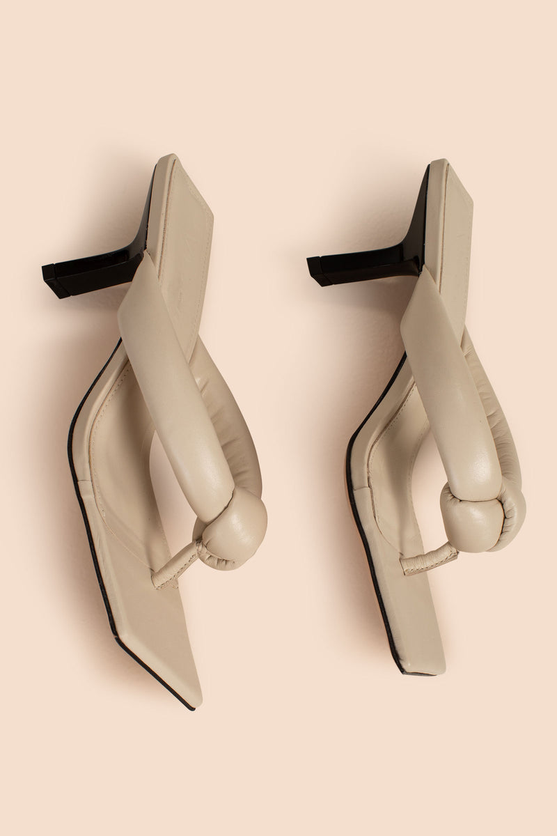 BURGOS THONG HEEL in OFF WHITE WHITE additional image 4