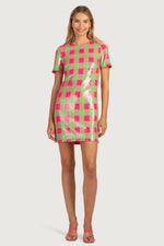 LUPINE DRESS in VENUS PINK/VERT additional image 1