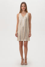 GLITTERATI DRESS in GOLD MULTI