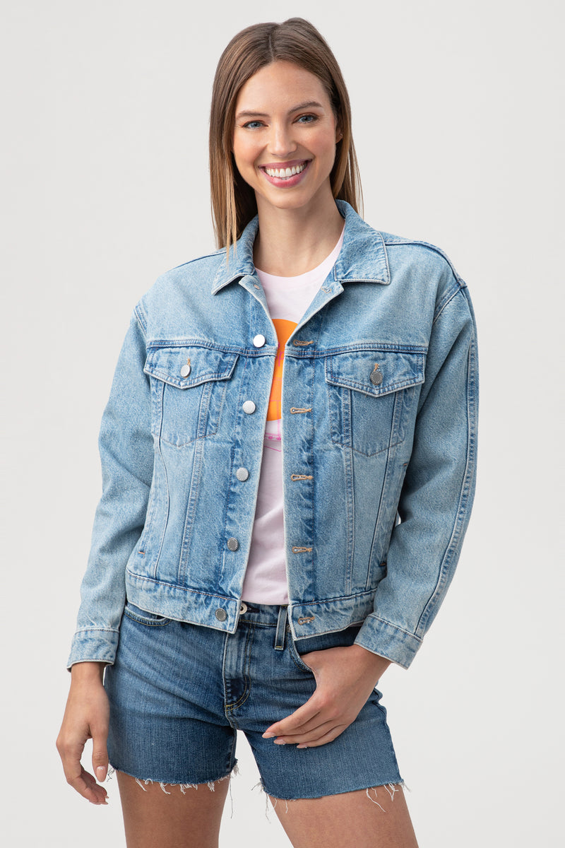 AG ARLLOW DENIM JACKET in LIGHT BLUE