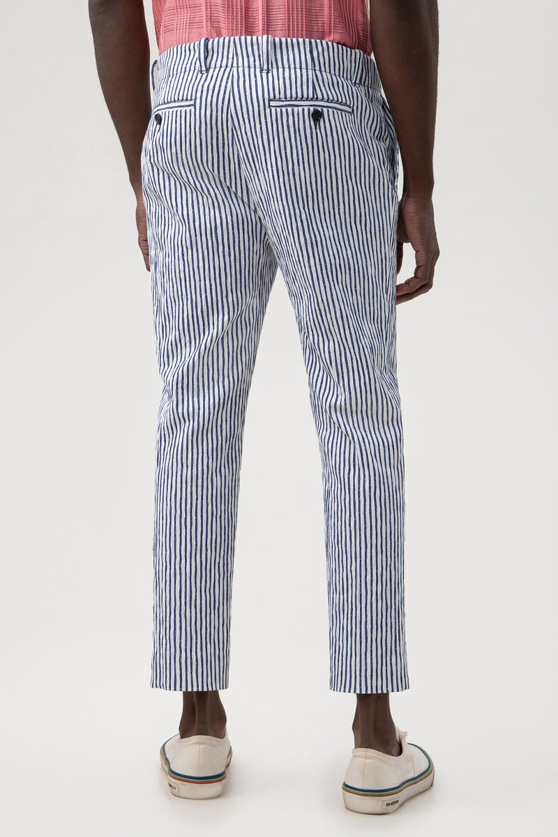 SWELL CROPPED TROUSER in WHITEWASH/INDIGO additional image 1