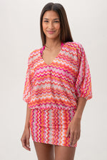 ZEN CROCHET TUNIC in MULTI