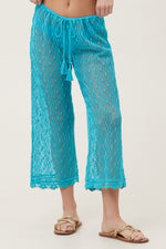 WHIM CROCHET CROP PANT in ATMOSPHERE