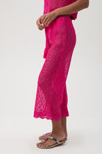 WHIM CROCHET CROP PANT in ROSE PINK additional image 10