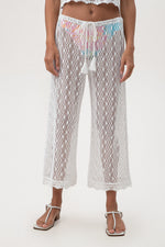 WHIM CROCHET CROP PANT in WHITE additional image 11