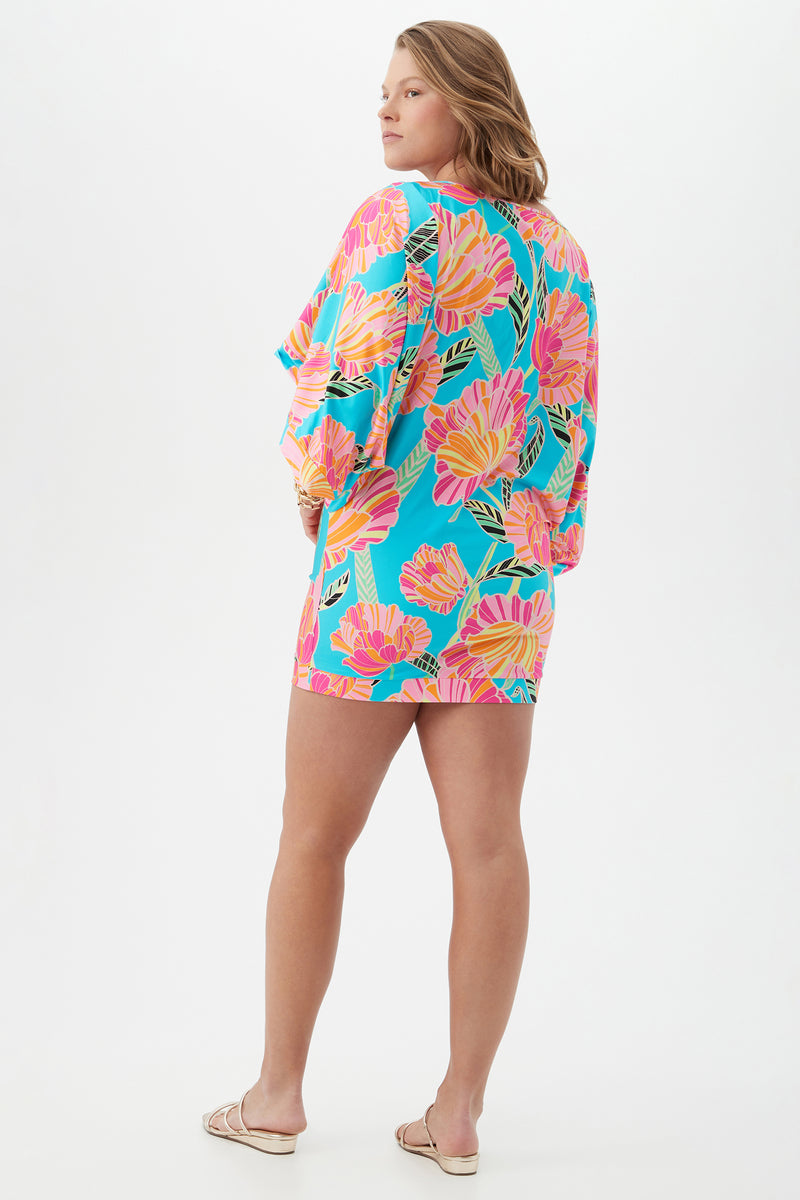 POPPY KIMONO SWIM TUNIC DRESS in MULTI additional image 1