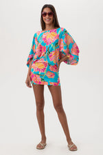 POPPY KIMONO SWIM TUNIC DRESS in MULTI additional image 4