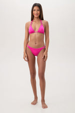 MONACO SOLIDS RING TRIANGLE BRA SWIM TOP in ROSE PINK additional image 3