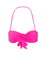 MONACO SOLID TWIST BANDEAU TOP in ROSE PINK additional image 1