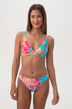 POPPY BANDED HALTER TOP in MULTI