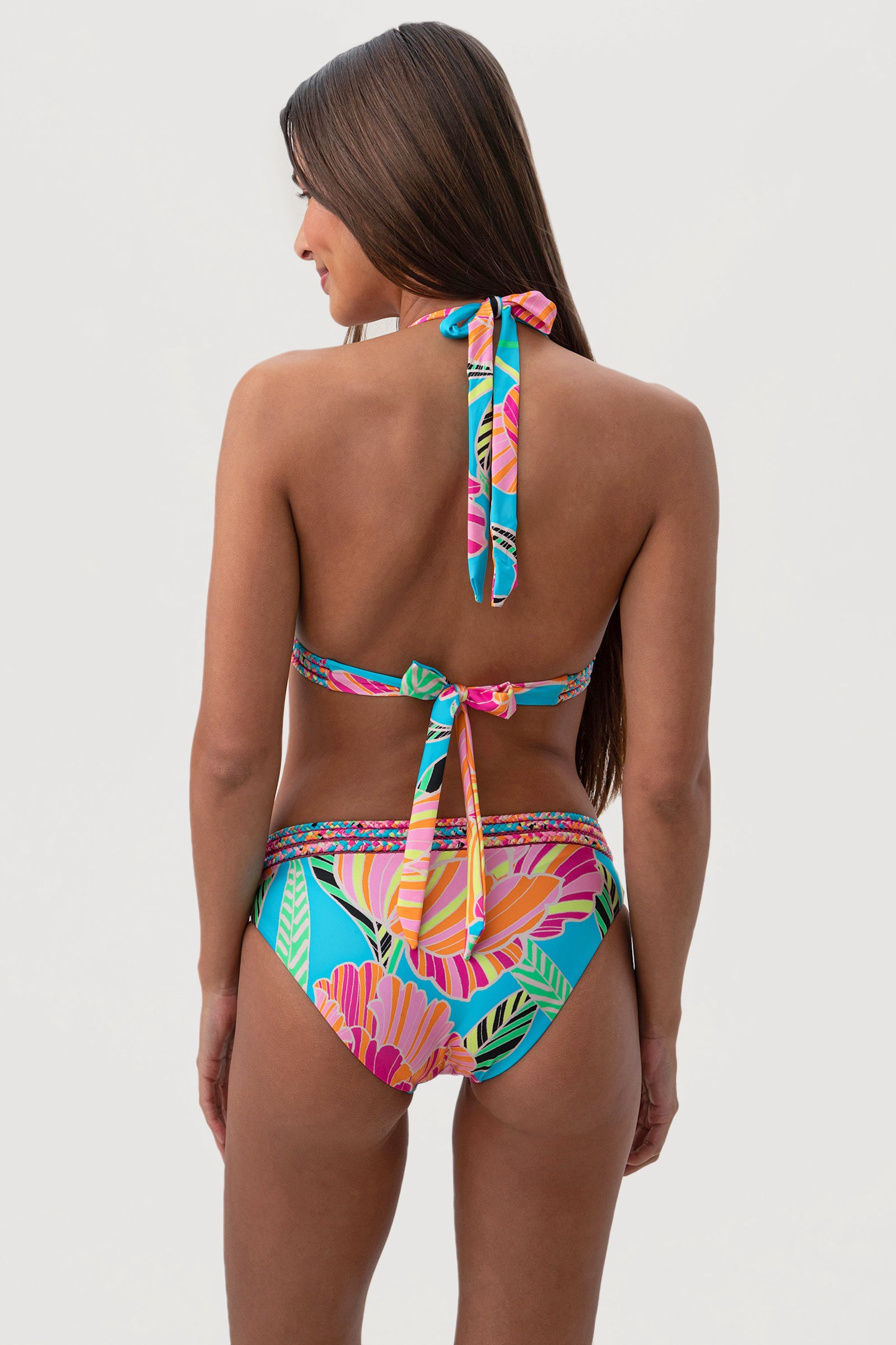 Trina turk women's high neck deals halter one piece swimsuit