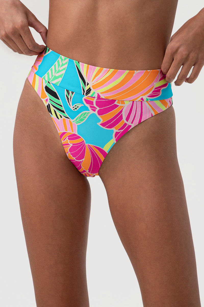 POPPY BANDED HIGH WAIST BOTTOM in MULTI