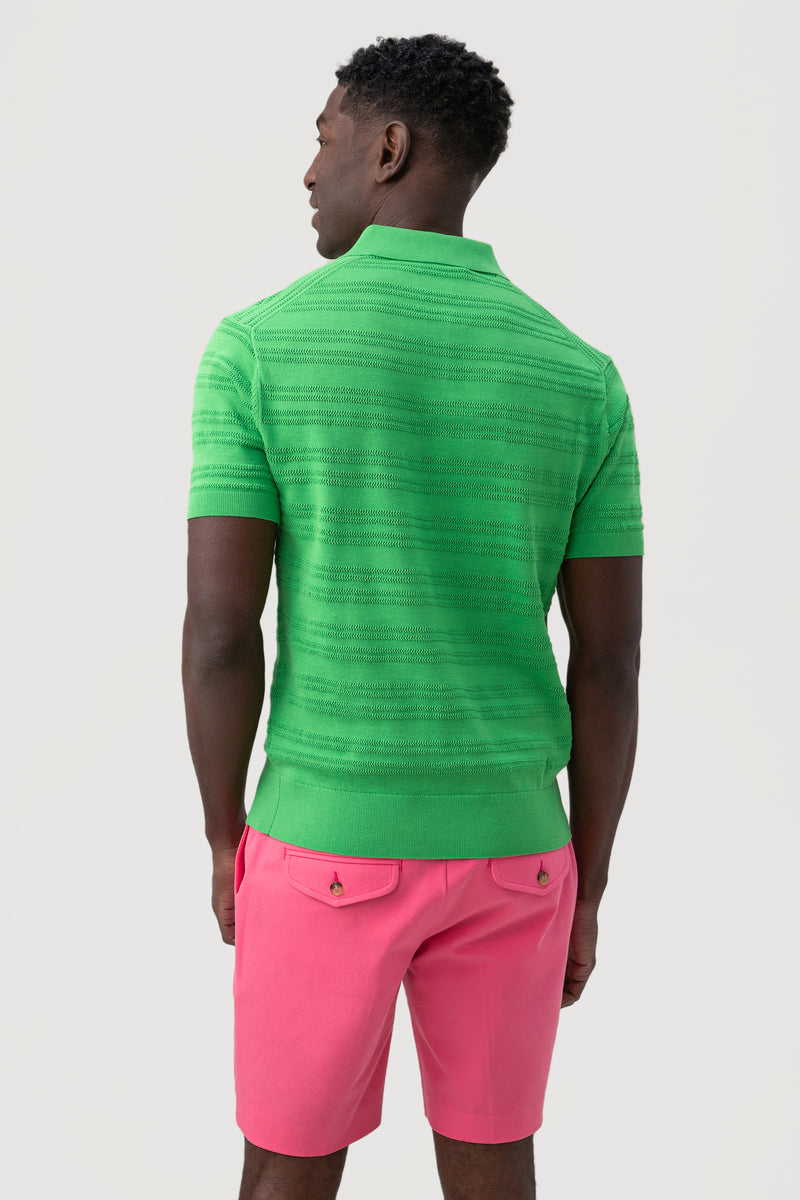 EDISON SHORT SLEEVE POLO in VERT additional image 6