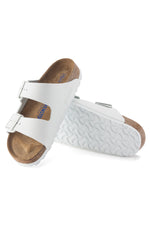 WOMEN'S ARIZONA SOFT FOOTBED WHITE LEATHER SANDAL in WHITE additional image 2