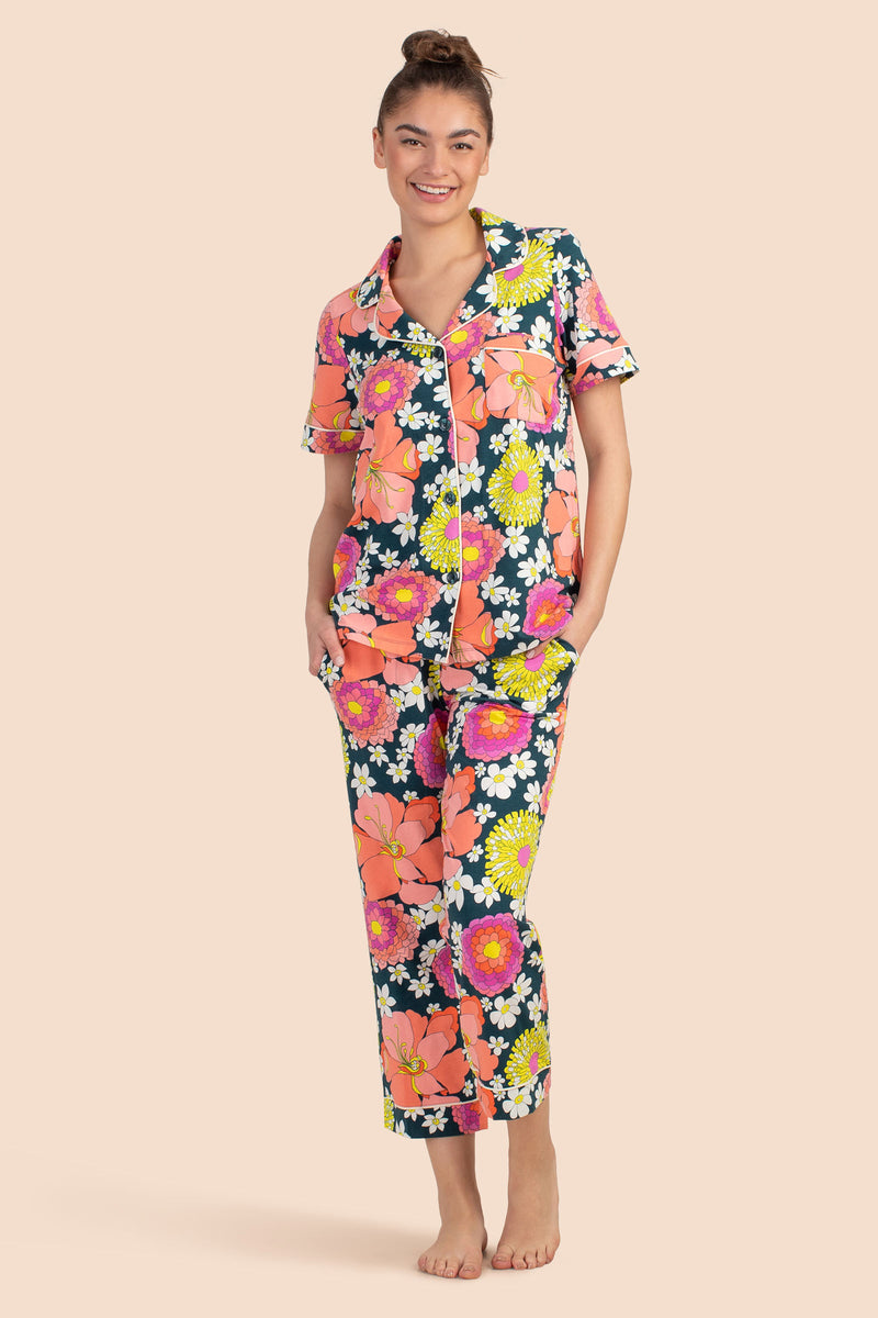 FUN FLORAL CLASSIC CROPPED PJ in MULTI additional image 1