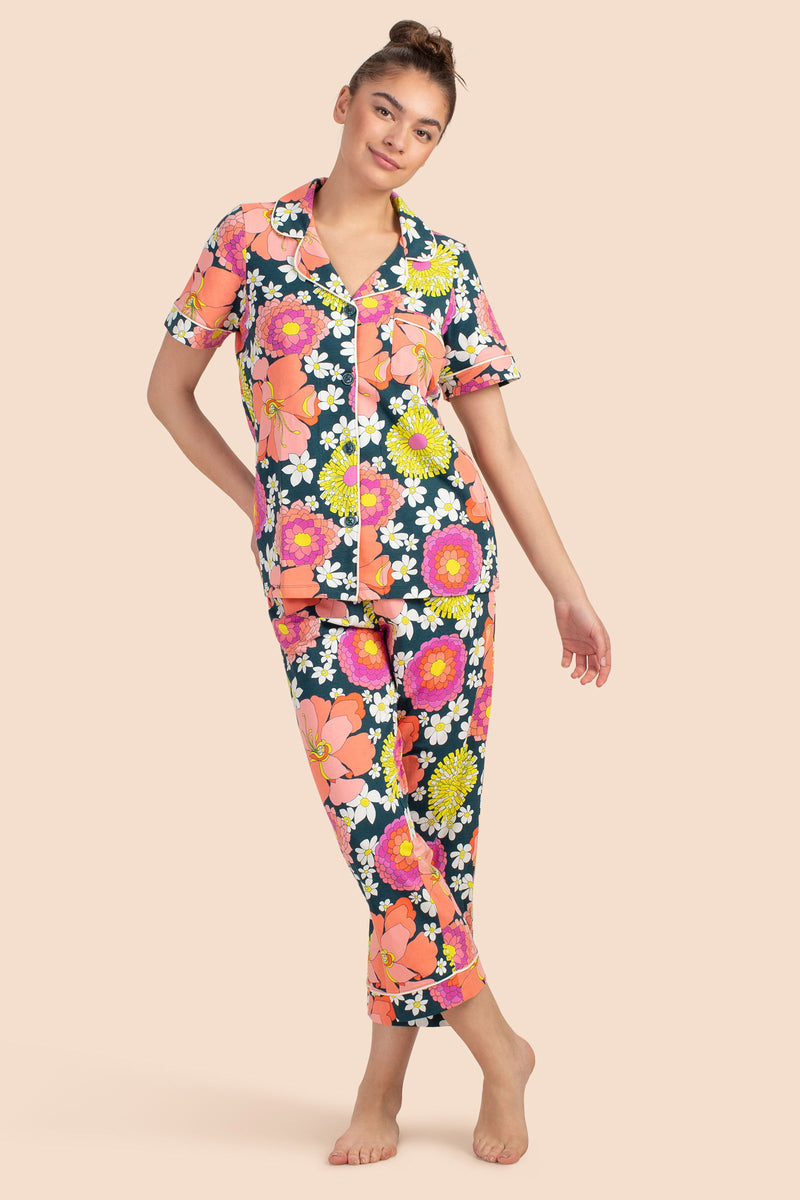 FUN FLORAL CLASSIC CROPPED PJ in MULTI additional image 3