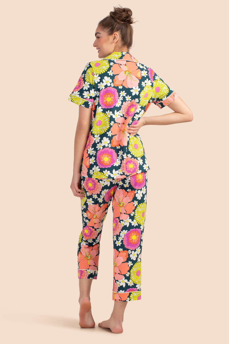 FUN FLORAL CLASSIC CROPPED PJ in MULTI additional image 2