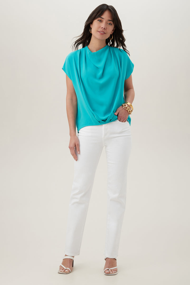 ODILIA TOP in TRANQUIL TURQUOISE additional image 11