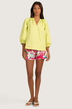 CORNELIA TOP in LIMEADE GREEN additional image 2