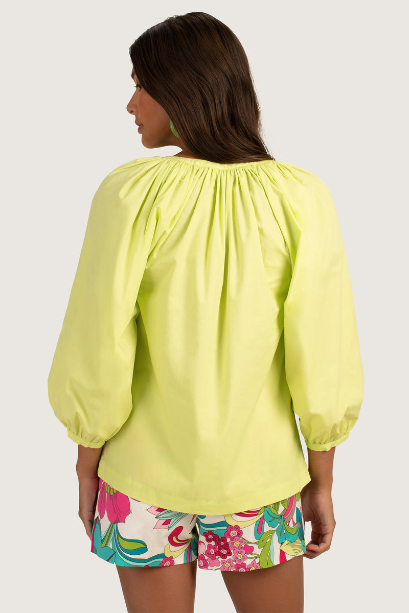 CORNELIA TOP in LIMEADE GREEN additional image 1