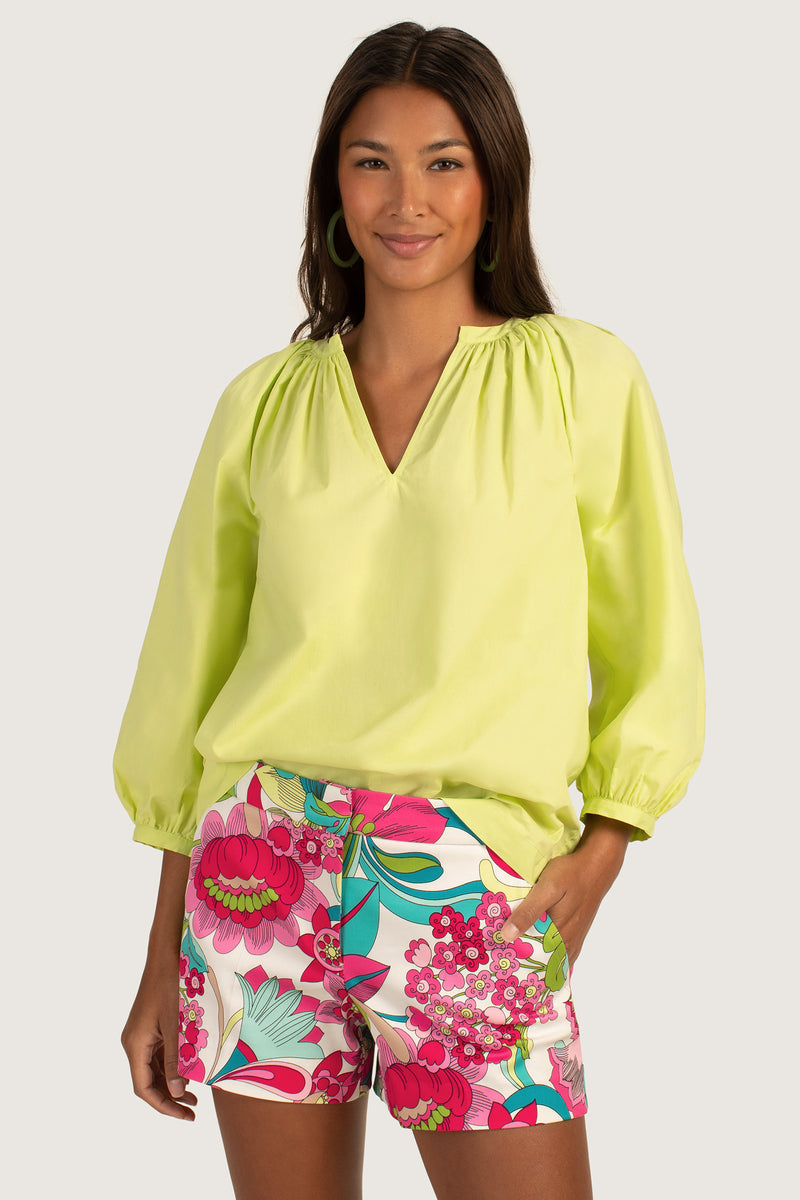 CORNELIA TOP in LIMEADE GREEN
