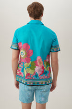 JOSUE SHORT SLEEVE SHIRT in TRANQUIL TURQUOISE additional image 1