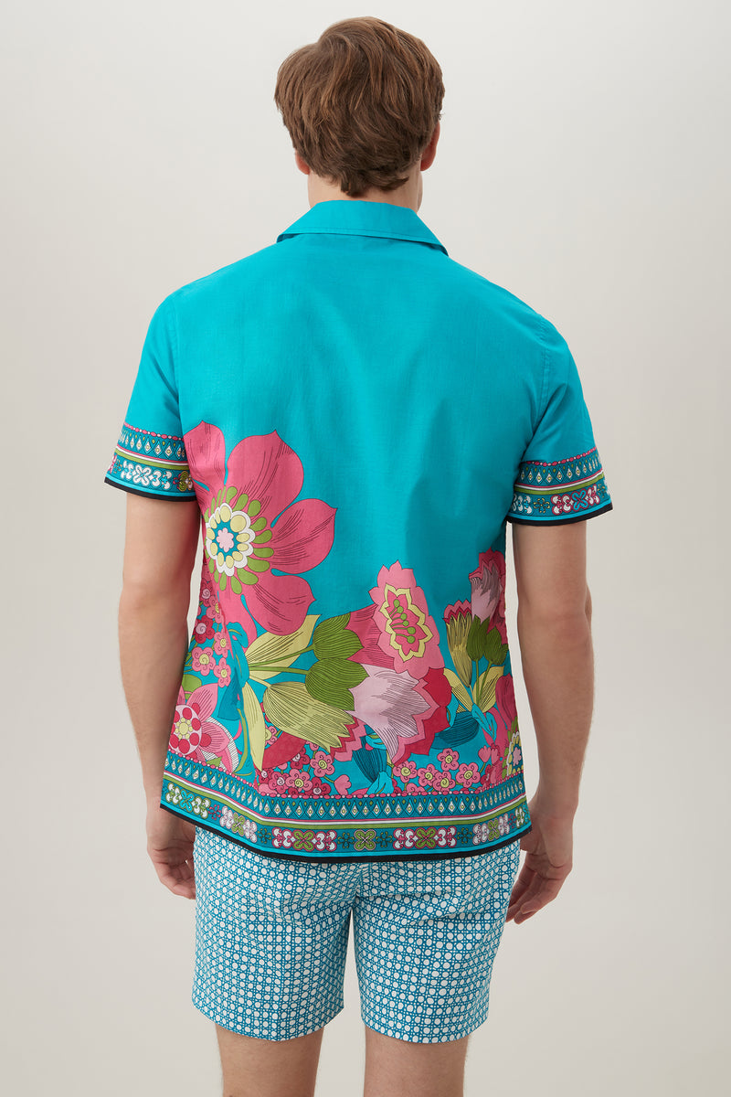 JOSUE SHORT SLEEVE SHIRT in TRANQUIL TURQUOISE additional image 1