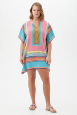 OCOTILLO GEO THEODORA CAFTAN DRESS in MULTI