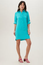 PORTRAIT SHIRT DRESS in TRANQUIL TURQUOISE additional image 8