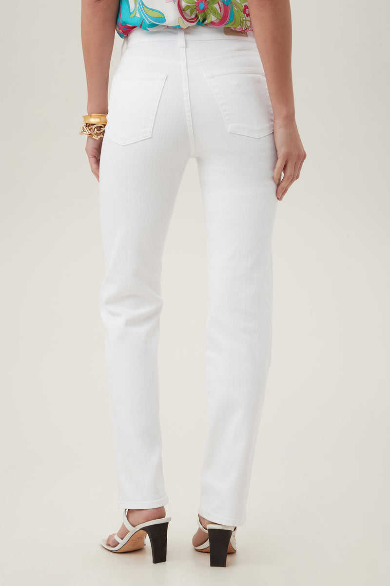 AG WHITE ALEXXIS SLIM STRAIGHT JEAN in WHITE additional image 1