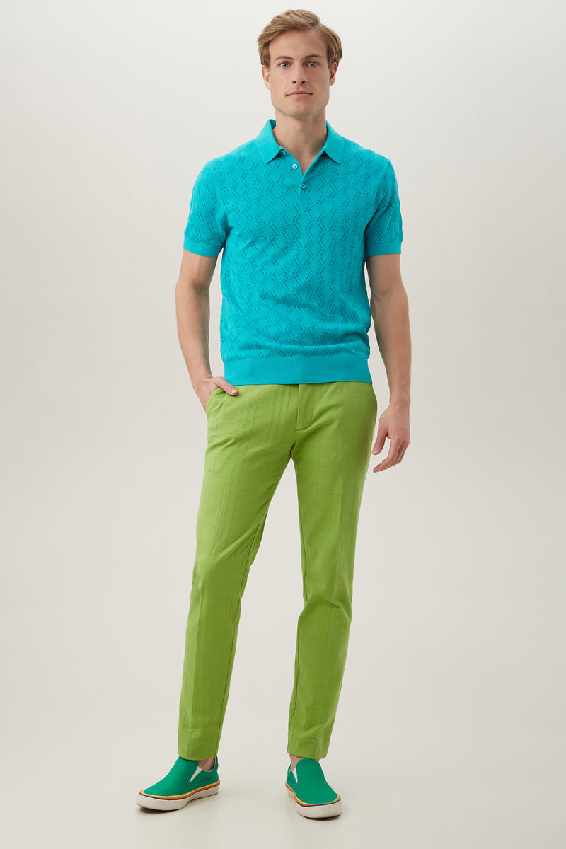 RINGOLD SHORT SLEEVE POLO in TRANQUIL TURQUOISE additional image 3