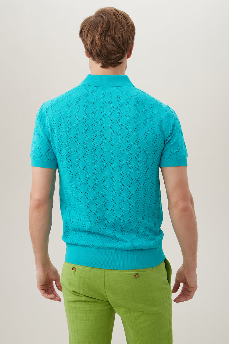 RINGOLD SHORT SLEEVE POLO in TRANQUIL TURQUOISE additional image 2