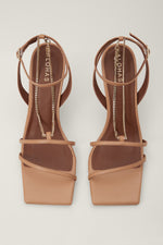 ALOHAS STRAPS CHAIN CAMEL HEELED SANDAL in CAMEL NEUTRAL additional image 3