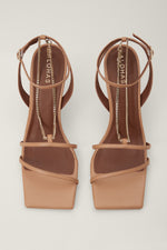ALOHAS STRAPS CHAIN HEEL in CAMEL NEUTRAL additional image 3