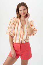 GRATITUDE TOP in ORANGE POP MULTI additional image 3