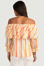 SOLACE TOP in ORANGE POP MULTI additional image 1