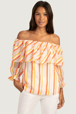 SOLACE TOP in ORANGE POP MULTI