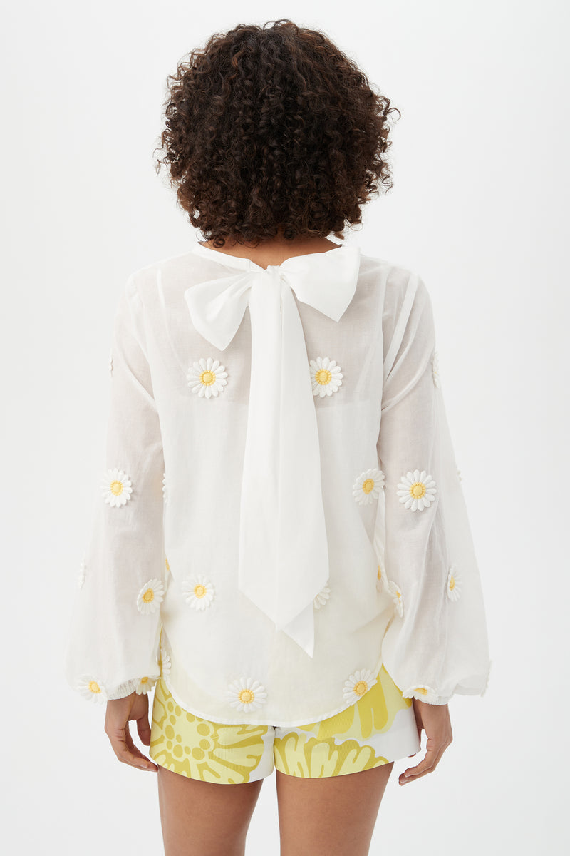 SWIFT TOP in WHITE/DAISY additional image 1